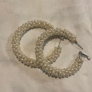 Pearl Hoop Earrings